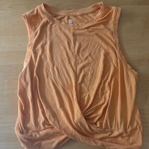 All in Motion Orange Twist Front Tank Top